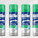 Four Gillette Series Sensitive Soothing with Aloe Vera Mens Shave Gel