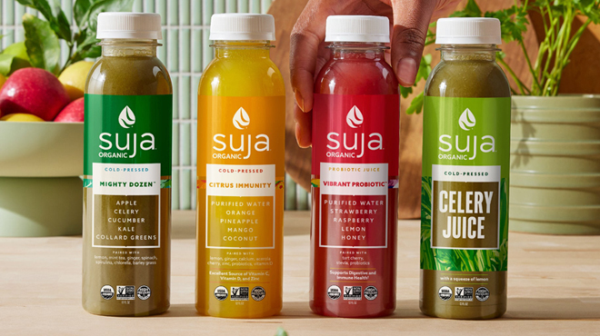 Four Varieties of Suja Organic Pressed Juice