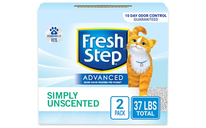 Fresh Step Advanced Unscented Clumping Cat Litter 37 Pounds