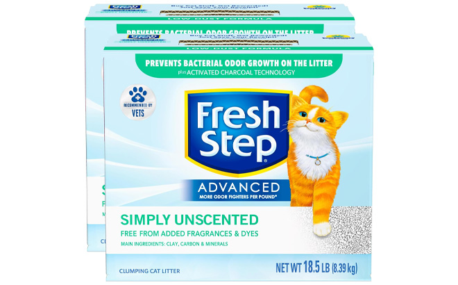 Fresh Step Clumping Cat Litter Unscented Pack of Two