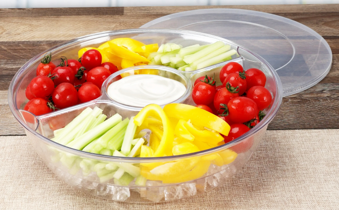 Fruit Tray with Ice Bowl and Lid