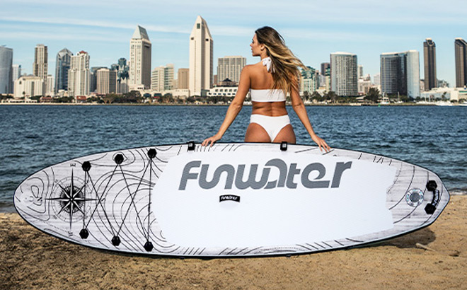 FunWater Light Grey Inflatable Stand Up Paddle Board