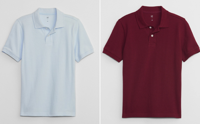 GAP Factory Kids Uniform Pique Polo Shirt in Two Colors