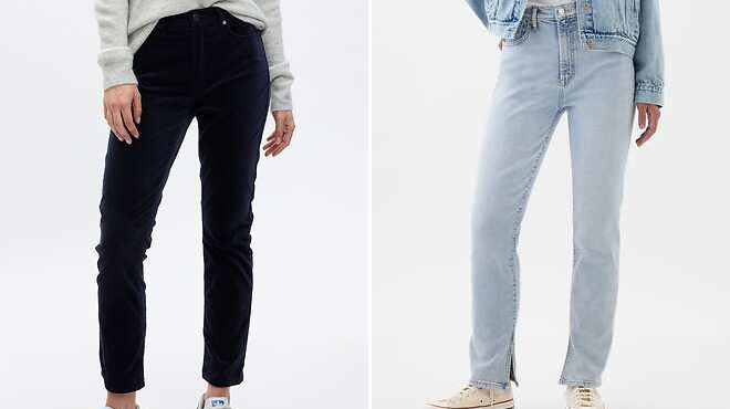 GAP Factory Womens Vintage Slim Velvet Pants and Jeans