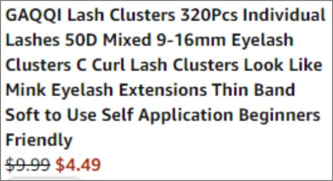 GAQQI Lash Clusters Eyelash Extensions 320 Count checkout page