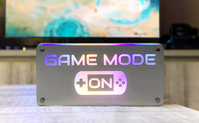 Game Mode On Colorful LED Table Decor on the Table