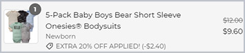 Gerber Baby Boys Bear Short Sleeve Onesies 5 Pack Screenshot