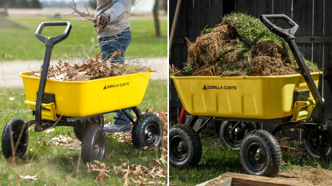 Gorilla Carts 8 Cu Steel Dump Cart