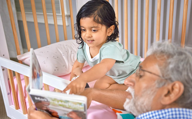 Grandpa Reading to his Niece