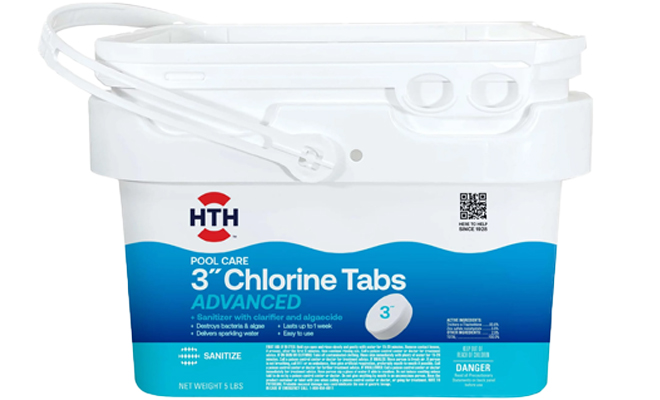 HTH Pool Care 3 Inch Chlorine Tablets 5 Pounds