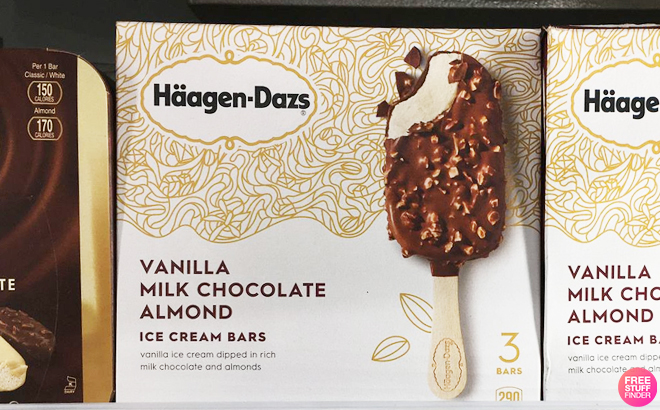 Haagen Dazs Ice Cream 3 Count Bars Box