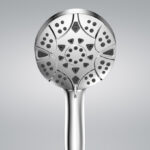 Handheld Shower Head on the Gray Background
