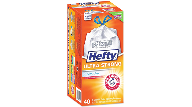 Hefty Ultra Strong Tall 13 Gallon Trash Bags 40 Count