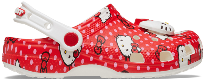 Hello Kitty x Crocs Toddlers Red Classic Clog