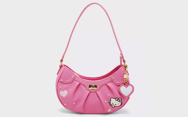 Her Universe Hello Kitty Pink Heart Baguette Bag