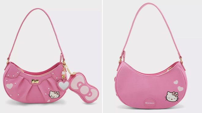 Her Universe Hello Kitty Pink Heart Baguette Bags