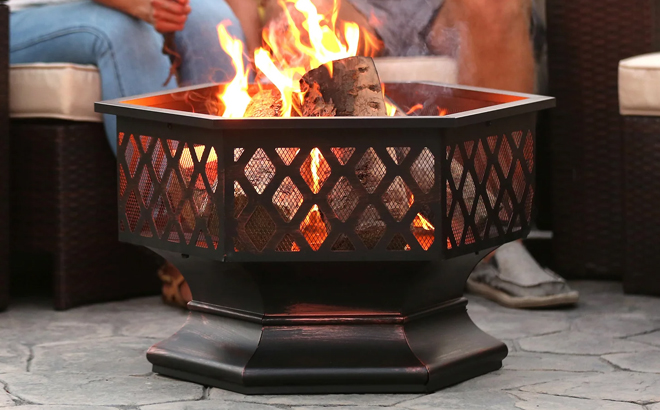 Hex Shaped Outdoor Fire Pit