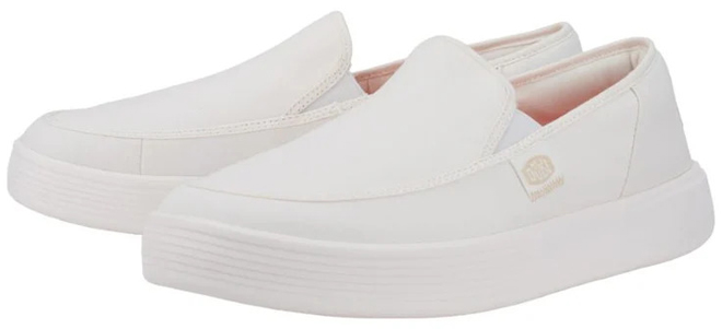 Hey Dude Sunapee Canvas Shoes in White Color