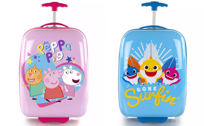 Heys Peppa Pig and Baby Shark 18 Inch Carry On Hardside Wheeled Luggage