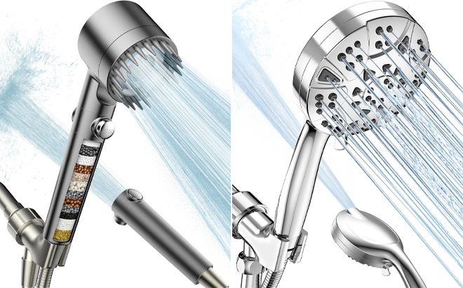High Pressure Water Flow and Multiple Spray Modes Shower Head and High Pressure 10 mode 5 Inch Handheld Shower Head