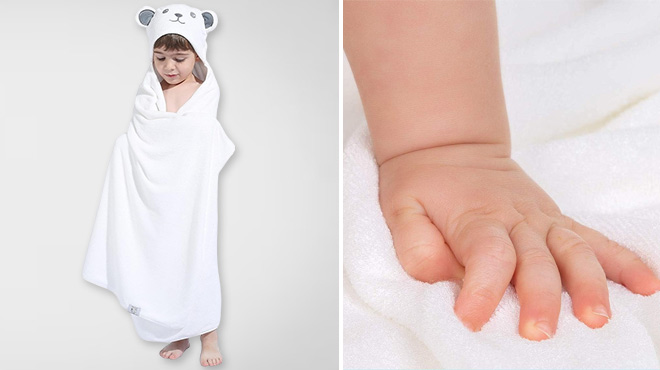 Hiphop Panda Hooded Towel with Bear