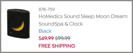 HoMedics Sound Sleep Moon Dream SoundSpa Clock Summary