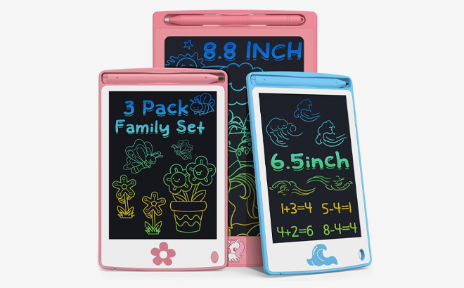 Hockvill Kids LCD Writing Tablet 3 Pack