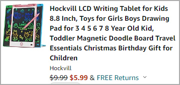 Hockvill Kids LCD Writing Tablet Checkout page