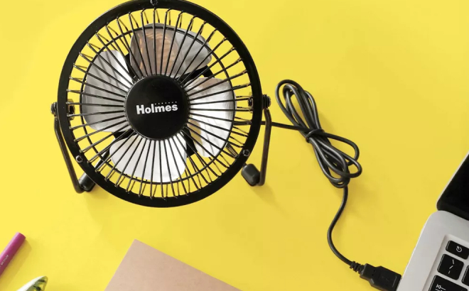 Holmes 4 Inch USB Powered Personal Desk Fan