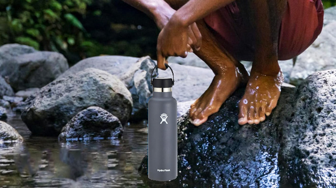 Hydro Flask Stainless Steel Standard Mouth Water Bottle Stone