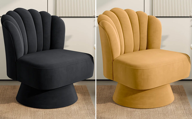 Jahmarcus Velvet Swivel Side Chairs