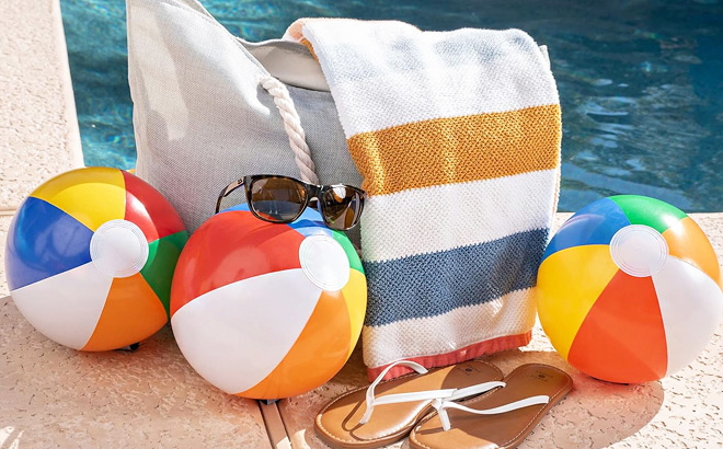 Joyin Rainbow Beach Balls 12 Pack