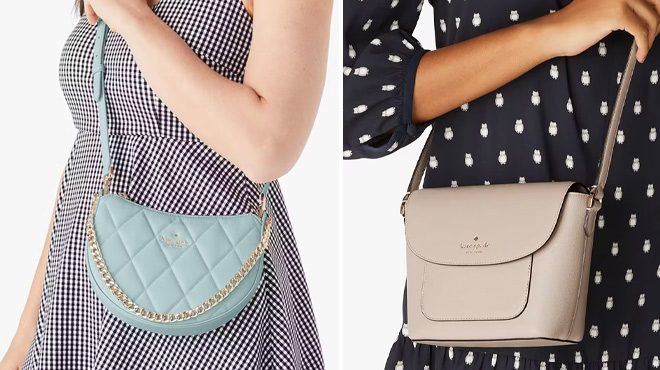 Kate Spade Carey Zip Top Crossbody and Elsie Pebbled Leather Crossbody