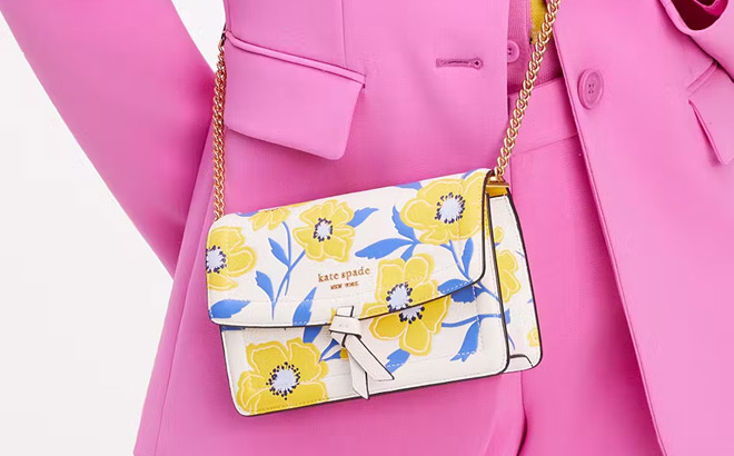 Kate Spade Knott Sunshine Floral Flap Crossbody