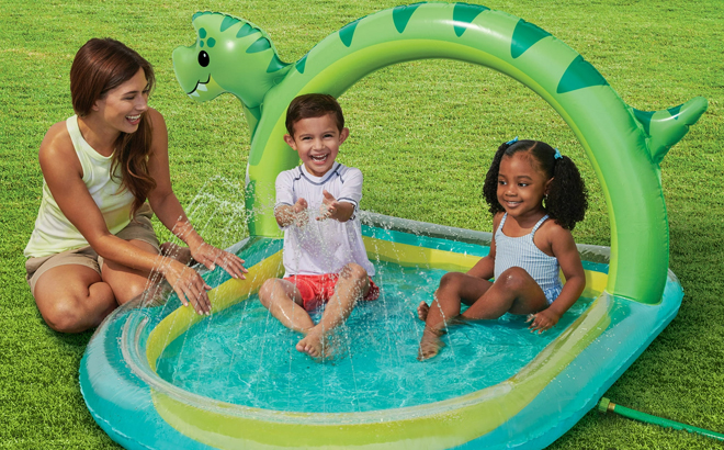 Kids Playing in the Inflatable Arch Kiddie Pool