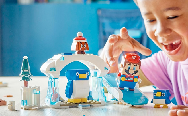 LEGO Super Mario Penguin Family Snow Adventure Expansion Set Build and Display Toy for Kids