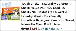 Laundry Detergent Sheets Checkout