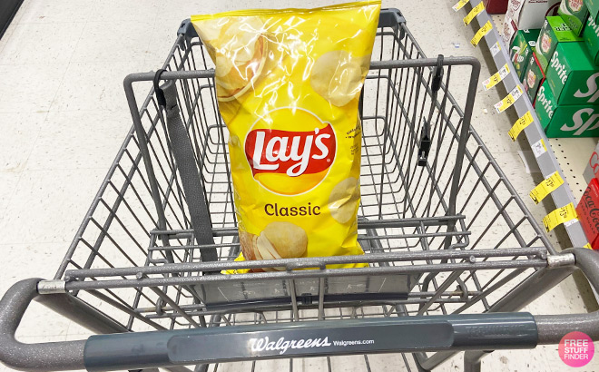 Lays Potato Chips in a Cart at Walgreens