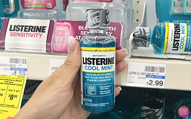 Listerine Cool Mint Antiseptic Mouthwash 3 2 oz