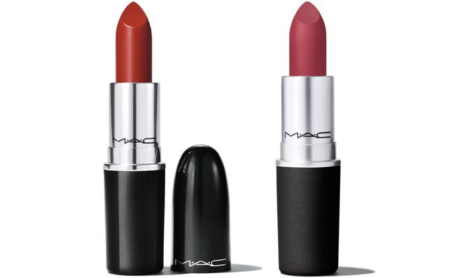 MAC Lustreglass Sheer Shine Lipstick and MAC Powder Kiss Lipstick