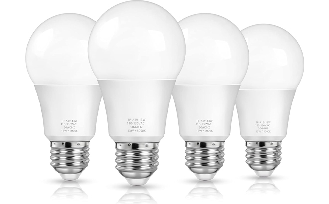 MAXvolador A19 LED Light Bulbs 4 Pack