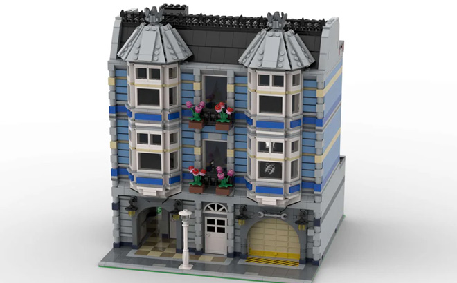 MOC Blue Brick Mansion