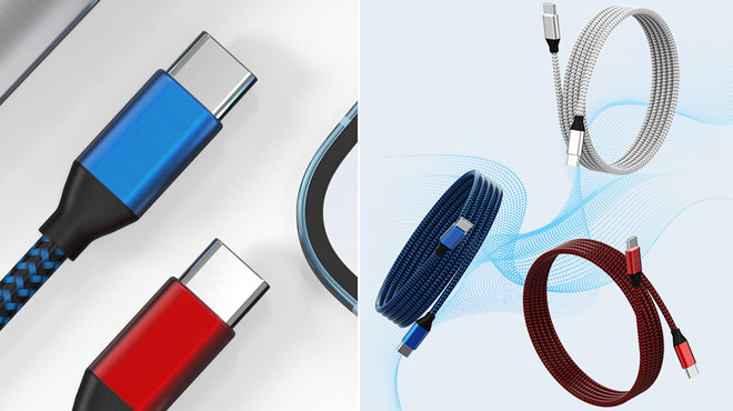 MYLTGS USB C to USB C Charging Cable 5 pack