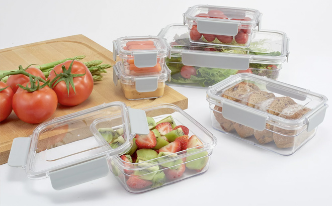 Mainstays 12 Piece Tritan Stain Proof Food Storage Container Set