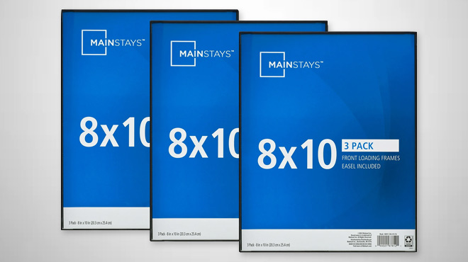 Mainstays 8x10 Basic Tabletop Picture Frames 3 Pack