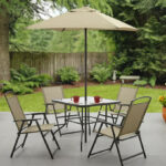 Mainstays Albany Lane 6 Piece Outdoor Patio Dining Set in Tan Color