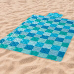 Mainstays Polyester Cool Check in Stripe Outdoor Beach Blanket