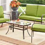 Mainstays Stanton 4 Piece Outdoor Patio Conversation Set in Green Color