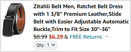 Mens Belt Checkout