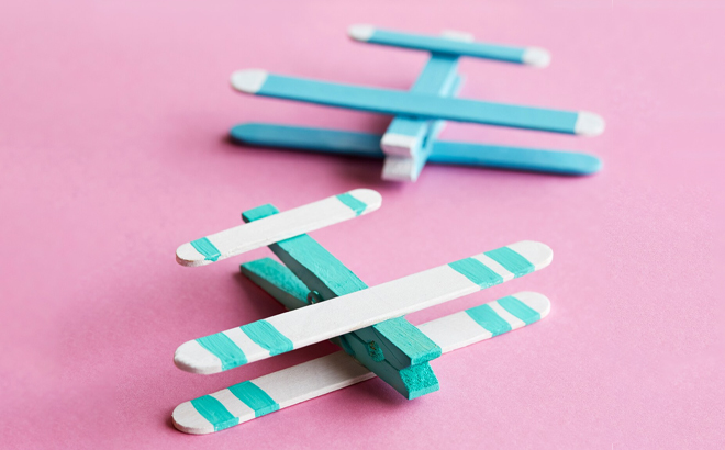 Michael Kids Club Craft Stick Airplanes